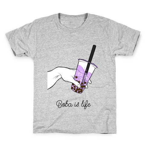 Boba is Life Couples edition (Left Side)  Kids T-Shirt