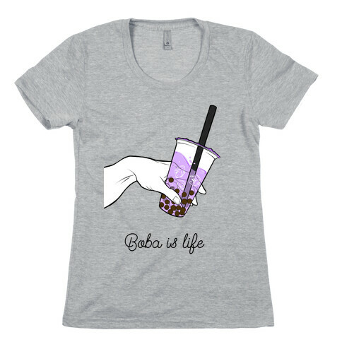 Boba is Life Couples edition (Left Side)  Womens T-Shirt