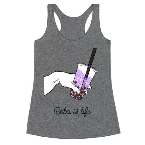 Boba is Life Couples edition (Left Side)  Racerback Tank Top