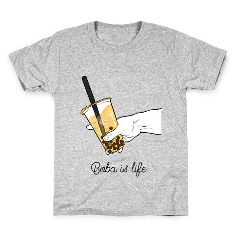 Boba is Life Couples edition (Right Side)  Kids T-Shirt