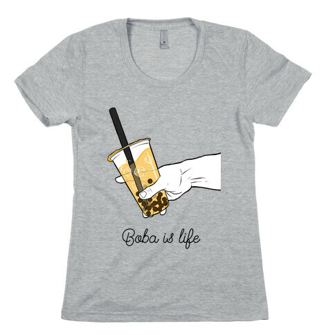 Boba is Life Couples edition (Right Side)  Womens T-Shirt