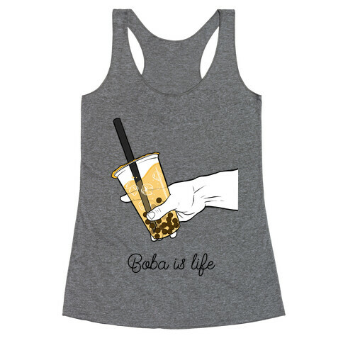 Boba is Life Couples edition (Right Side)  Racerback Tank Top