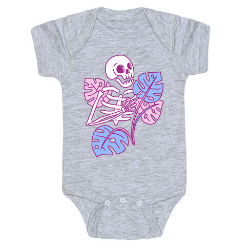 Monstera Skeleton Baby One-Piece
