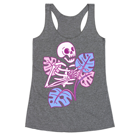 Monstera Skeleton Racerback Tank Top