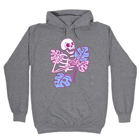 Monstera Skeleton Hooded Sweatshirt