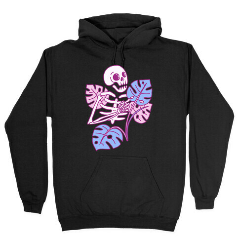 Monstera Skeleton Hooded Sweatshirt