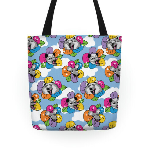 Trash Blossom Pattern Tote