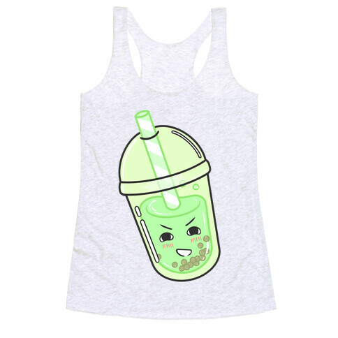 Boba Meme Face (Cute Pervy Expression)  Racerback Tank Top