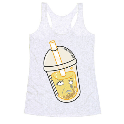 Boba Meme Face (Intense Expression)  Racerback Tank Top