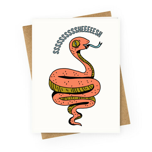 Sheesh Snake Greeting Card