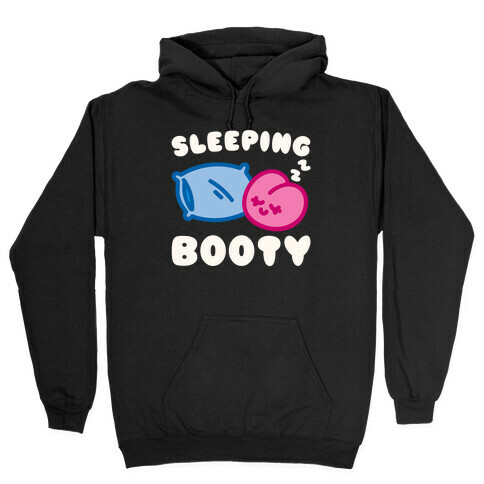 Sleeping Booty White Print Hooded Sweatshirt