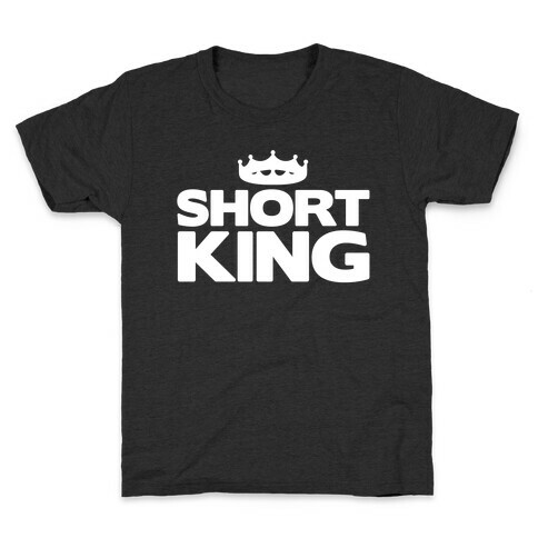 Short King White Print Kids T-Shirt