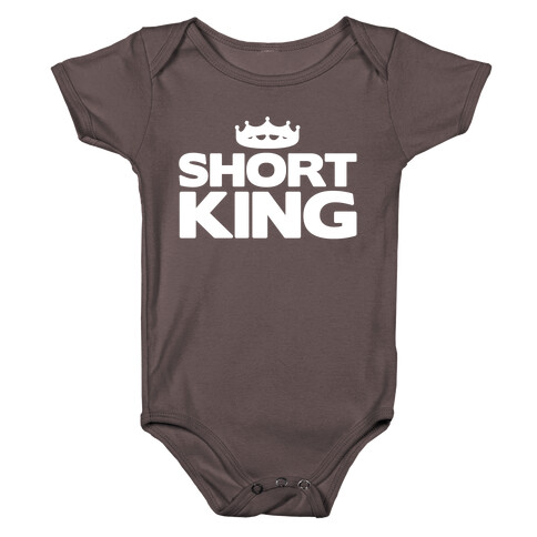 Short King White Print Baby One-Piece
