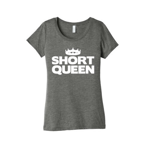 Short Queen White Print Womens T-Shirt