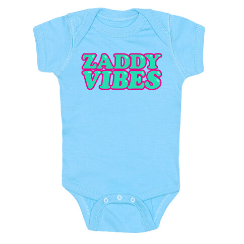 Zaddy Vibes White Print Baby One-Piece