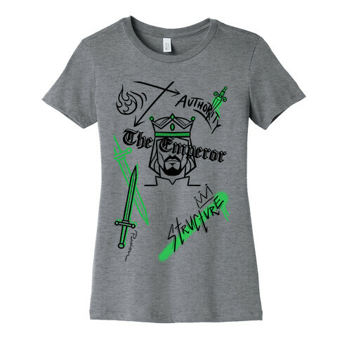 The Emperor Tarot Graphics (Black)  Womens T-Shirt