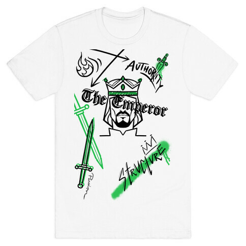 The Emperor Tarot Graphics (Black)  T-Shirt