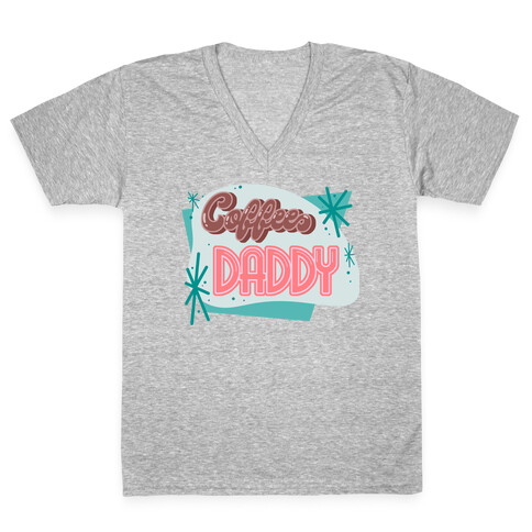 Coffee Daddy V-Neck Tee Shirt