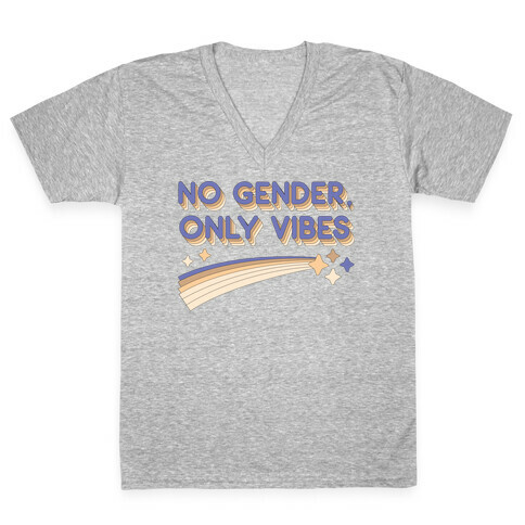 No Gender, Only Vibes V-Neck Tee Shirt