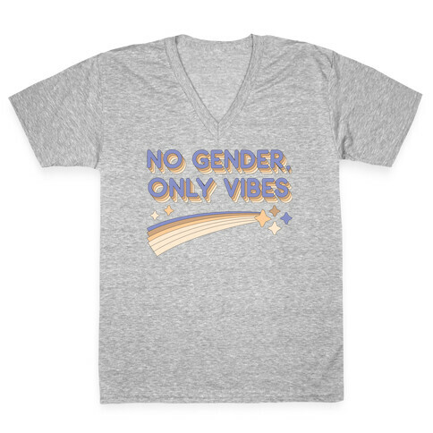 No Gender, Only Vibes V-Neck Tee Shirt
