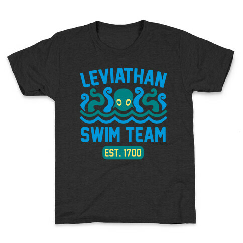 Leviathan Swim Team White Print Kids T-Shirt
