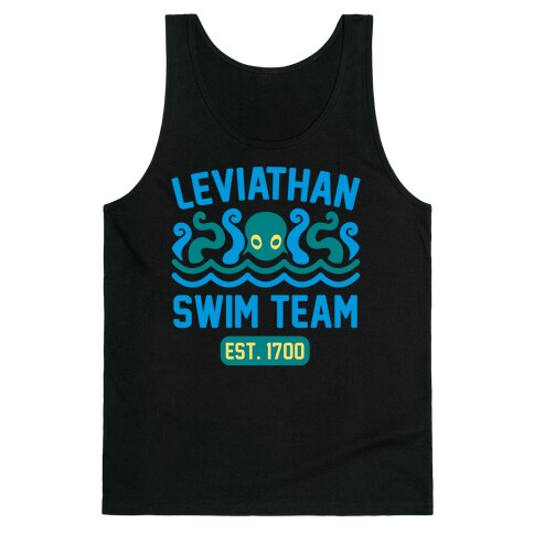 Leviathan Swim Team White Print Tank Top