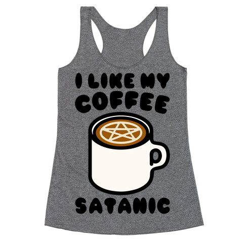 I Like My Coffee Satanic Racerback Tank Top