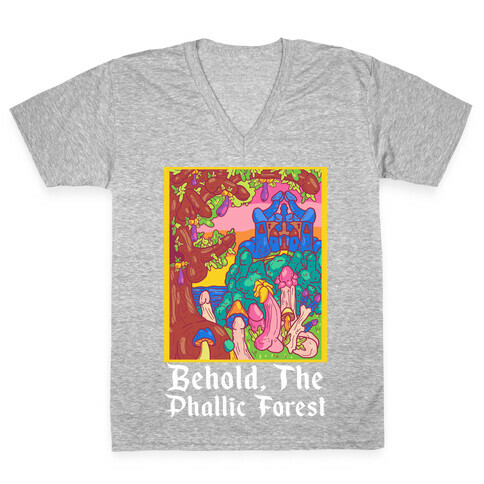 Behold, The Phallic Forest V-Neck Tee Shirt