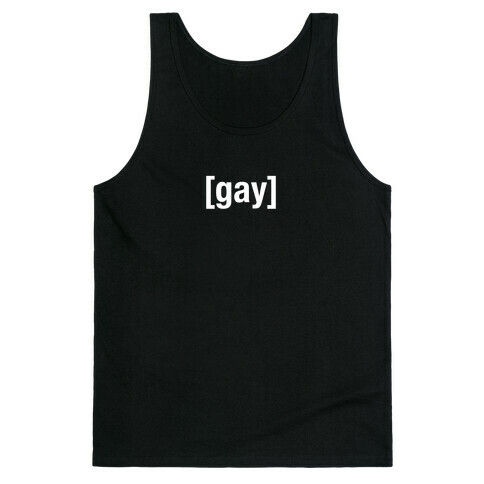 [Gay] Shirt (white) Tank Top