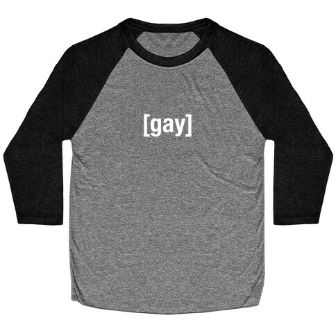 [Gay] Shirt (white) Baseball Tee