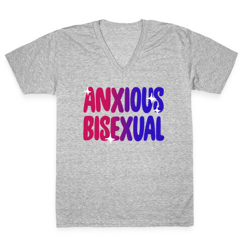 Anxious Bisexual V-Neck Tee Shirt