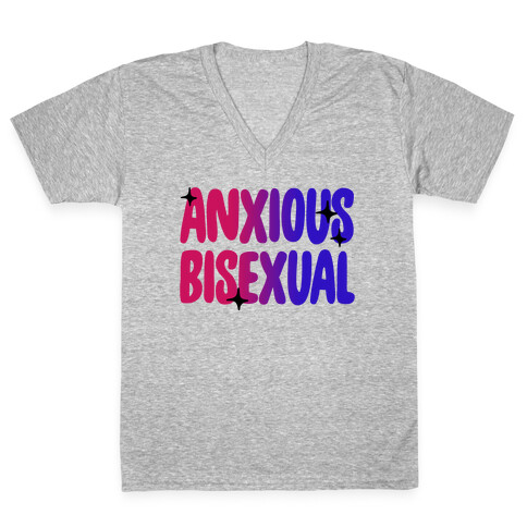 Anxious Bisexual V-Neck Tee Shirt