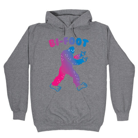 Bi-Foot Bisexual Bigfoot Hooded Sweatshirt