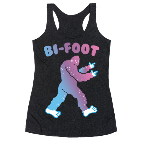Bi-Foot Bisexual Bigfoot Racerback Tank Top