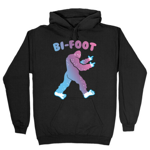 Bi-Foot Bisexual Bigfoot Hooded Sweatshirt