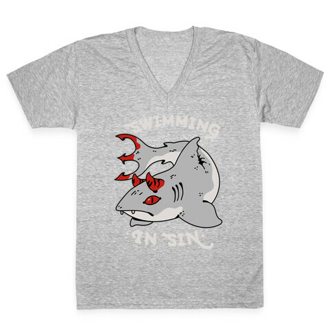 Swimming In Sin V-Neck Tee Shirt
