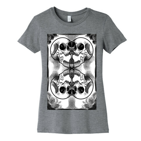 Skull Inkblot  Womens T-Shirt