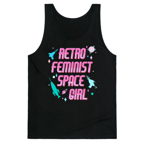 Retro Feminist Space Girl Tank Top