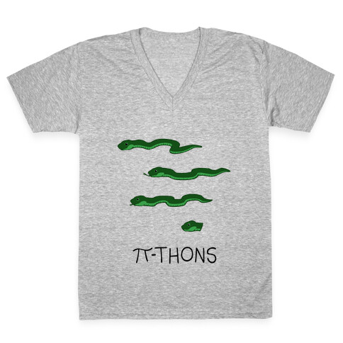 Pi-thons V-Neck Tee Shirt
