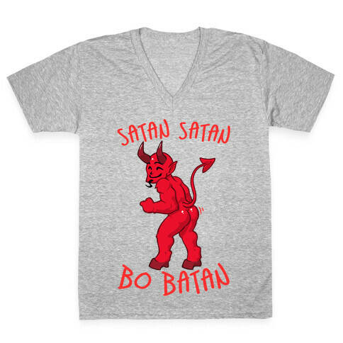 Satan Satan Bo Batan V-Neck Tee Shirt