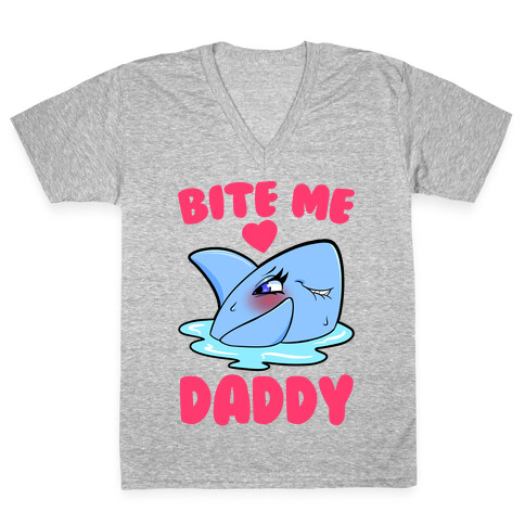 Bite Me Daddy V-Neck Tee Shirt