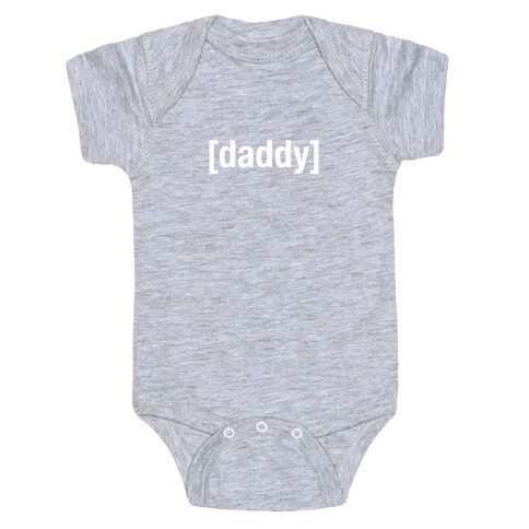 [Daddy] Shirt (white) Baby One-Piece