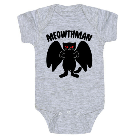 Meowthman Mothman Cat Parody Baby One-Piece