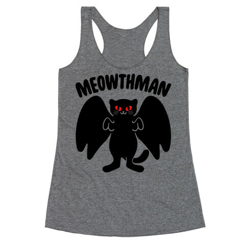 Meowthman Mothman Cat Parody Racerback Tank Top
