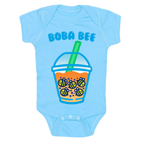 Boba Bee White Print Baby One-Piece