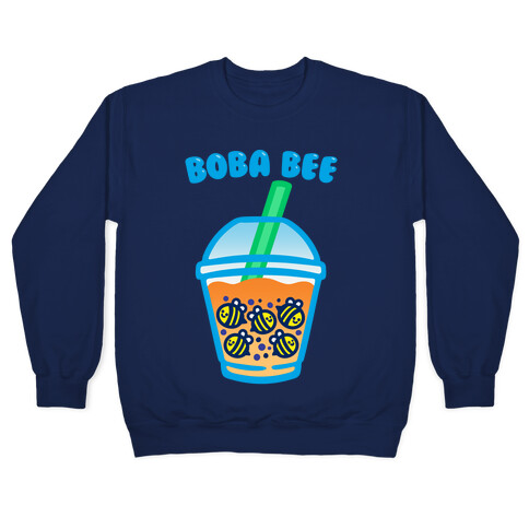 Boba Bee White Print Pullover