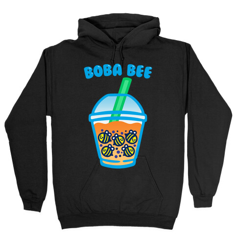 Boba Bee White Print Hooded Sweatshirt