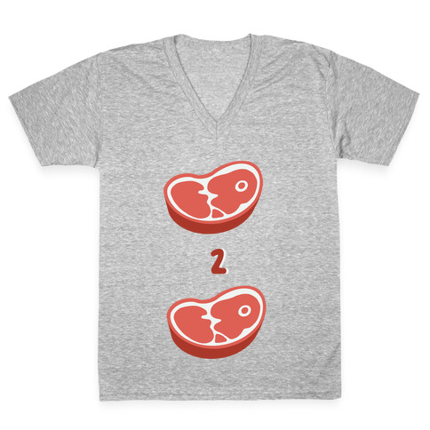 Meat 2 Meat  V-Neck Tee Shirt