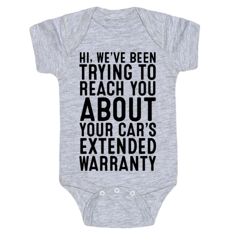 Your Car's Extended Warranty Baby One-Piece