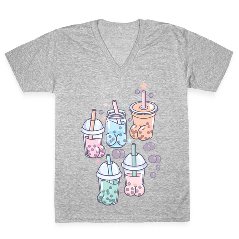 Boba Butts Pattern V-Neck Tee Shirt